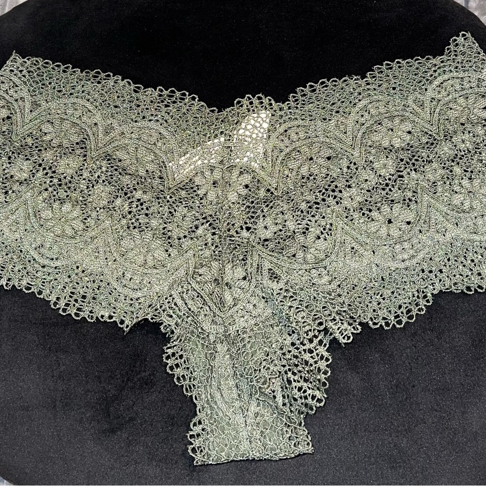 VICTORIA’S SECRET LACE SHORTIE OLIVE GREEN LARGE STRETCH NEW TAGS DISCONTINUED